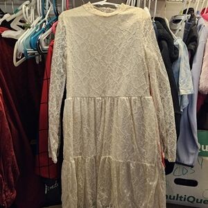 Art Class Lacy Cream LongSleve Dress 10/12